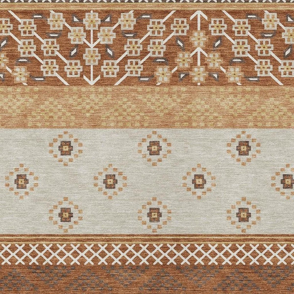 9 X 12 Striped Polyester Area Rug for Indoor Outdoor Spaces Washable and Stain Resistant