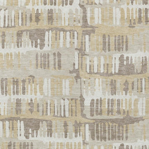 5x8 Abstract Beige Taupe Polyester Area Rug Washable Stain Resistant Patio Porch Living Room
