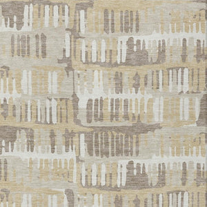 9 X 12 Beige Taupe Abstract Polyester Area Rug Stain Resistant Indoor Outdoor