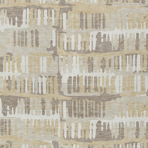 9 X 12 Beige Taupe Abstract Polyester Area Rug Stain Resistant Indoor Outdoor