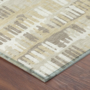 9 X 12 Beige Taupe Abstract Polyester Area Rug Stain Resistant Indoor Outdoor