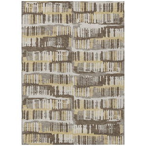 HomeRoots 9 X 12 Abstract Polyester Area Rug Stain Resistant for Indoor Outdoor Living 735590