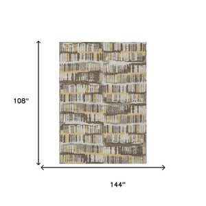 9 X 12 Abstract Polyester Area Rug Stain Resistant for Indoor Outdoor Living