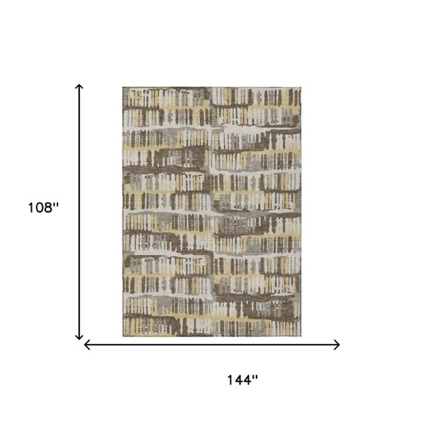 9 X 12 Abstract Polyester Area Rug Stain Resistant for Indoor Outdoor Living