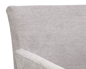 Sunpan Gesa Modern Barstool with Antique Brass Frame and Durable Performance Fabric for Elegant Dining Spaces Polo Club Stone