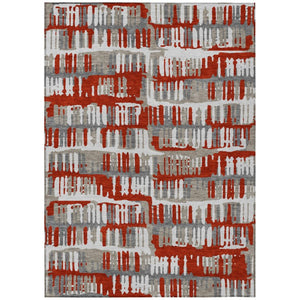 HomeRoots 9 X 12 Abstract Washable Polyester Area Rug for Indoor Outdoor Patios and Living Rooms 735608