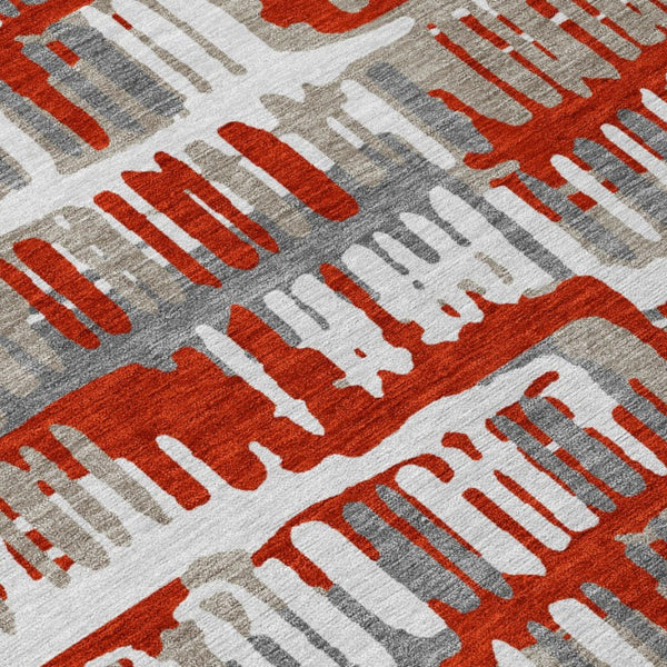 9 X 12 Abstract Washable Polyester Area Rug for Indoor Outdoor Patios and Living Rooms