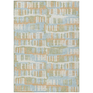 HomeRoots 10 X 14 Abstract Polyester Area Rug Washable and Stain Resistant for Patio or Living Room 735615