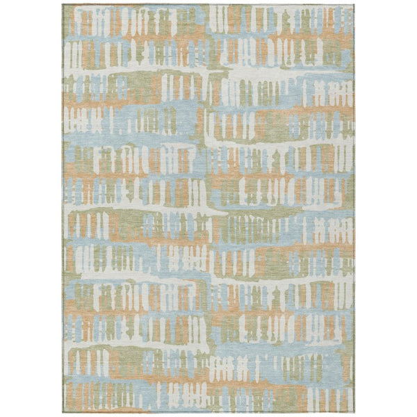 HomeRoots 10 X 14 Abstract Polyester Area Rug Washable and Stain Resistant for Patio or Living Room 735615