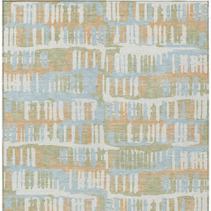 10 X 14 Abstract Polyester Area Rug Washable and Stain Resistant for Patio or Living Room