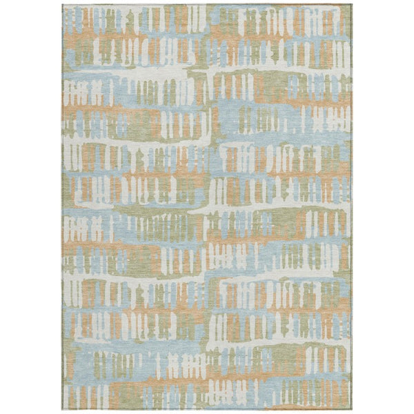 10 X 14 Abstract Polyester Area Rug Washable and Stain Resistant for Patio or Living Room