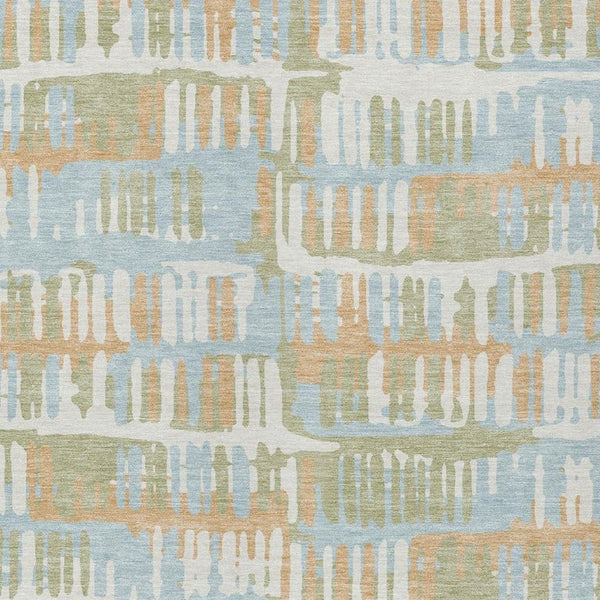 10 X 14 Abstract Polyester Area Rug Washable and Stain Resistant for Patio or Living Room