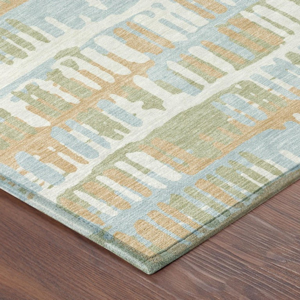 10 X 14 Abstract Polyester Area Rug Washable and Stain Resistant for Patio or Living Room