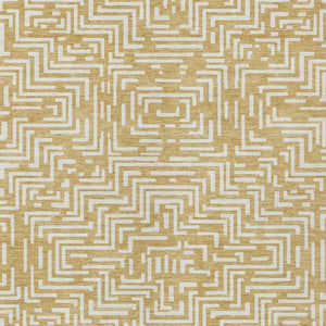 8x10 Gold Brown Geometric Polyester Area Rug Washable Stain Resistant Indoor Outdoor