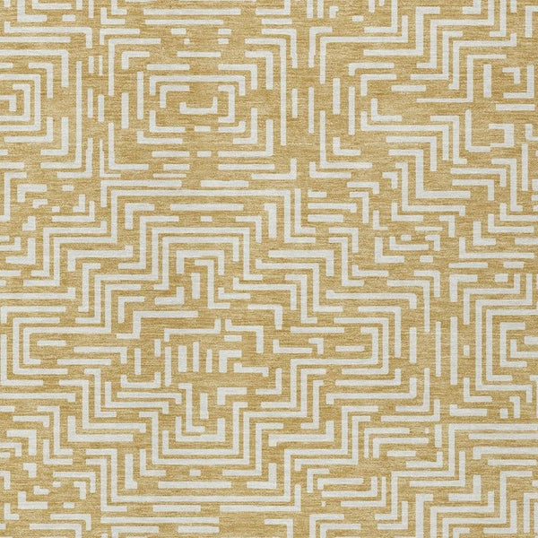 9 Foot Geometric Polyester Area Rug Stain Resistant Washable for Patio or Living Room