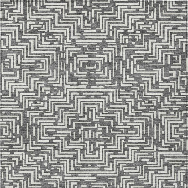 9 X 12 Geometric Polyester Area Rug Washable Indoor Outdoor for Patio and Living Room