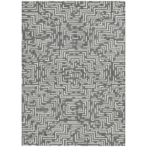 9 X 12 Geometric Polyester Area Rug Washable Indoor Outdoor for Patio and Living Room