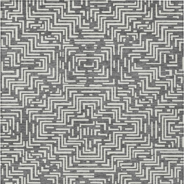 9 X 12 Geometric Polyester Area Rug Washable Indoor Outdoor for Patio and Living Room