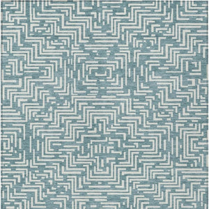 5x8 Teal Ivory Geometric Polyester Area Rug Washable for Patio Porch or Living Room