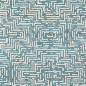 5x8 Teal Ivory Geometric Polyester Area Rug Washable for Patio Porch or Living Room