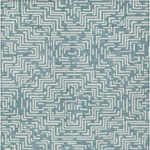 5x8 Teal Ivory Geometric Polyester Area Rug Washable for Patio Porch or Living Room