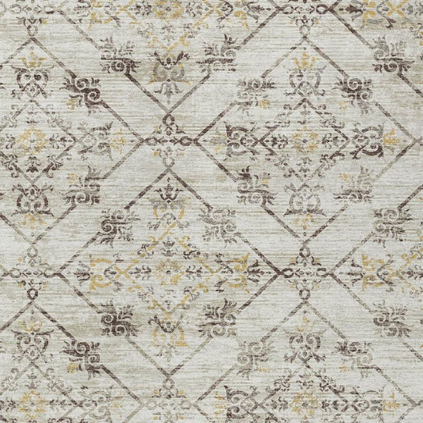 10 X 14 Geometric Polyester Area Rug Washable for Indoor Outdoor Spaces