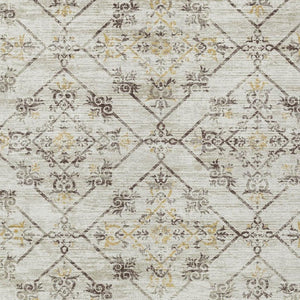 10 X 14 Geometric Polyester Area Rug Washable for Indoor Outdoor Spaces