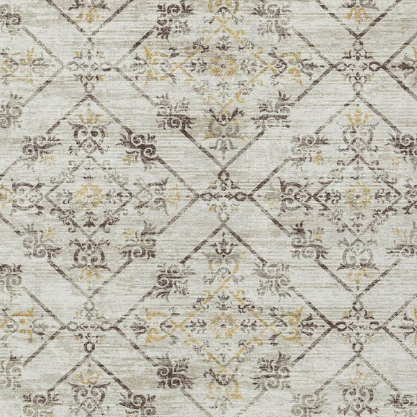 10 X 14 Geometric Polyester Area Rug Washable for Indoor Outdoor Spaces
