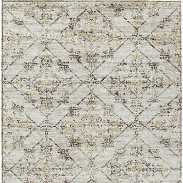 10 X 14 Geometric Polyester Area Rug Washable for Indoor Outdoor Spaces