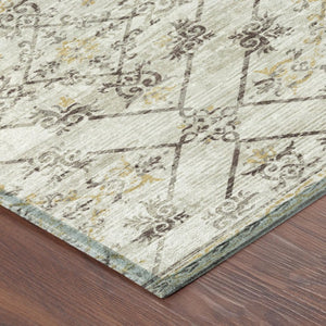 10 X 14 Geometric Polyester Area Rug Washable for Indoor Outdoor Spaces