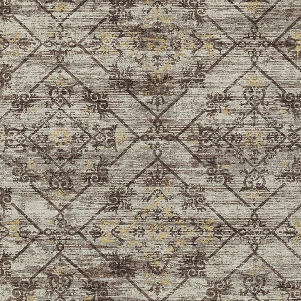 10 X 14 Taupe Ivory Geometric Polyester Area Rug Washable Stain Resistant Patio