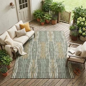 8 X 10 Abstract Polyester Area Rug Washable Stain Resistant Indoor Outdoor Living