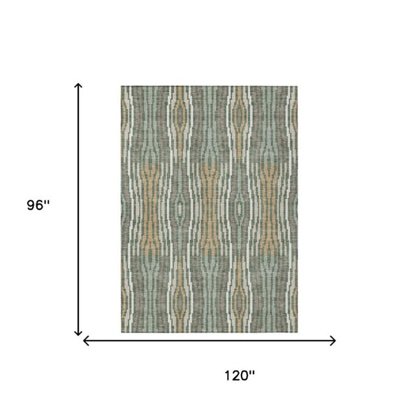 8 X 10 Abstract Polyester Area Rug Washable Stain Resistant Indoor Outdoor Living