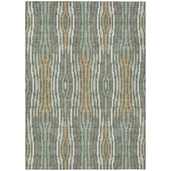 HomeRoots 10 X 14 Abstract Polyester Area Rug Washable Indoor Outdoor Design for Patio 735717