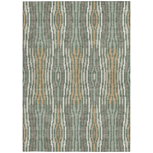 10 X 14 Abstract Polyester Area Rug Washable Indoor Outdoor Design for Patio