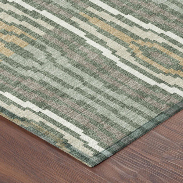 10 X 14 Abstract Polyester Area Rug Washable Indoor Outdoor Design for Patio