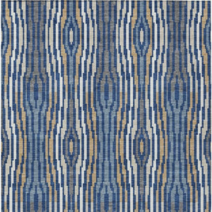 8 X 10 Abstract Blue Washable Polyester Area Rug for Indoor Outdoor Living Spaces
