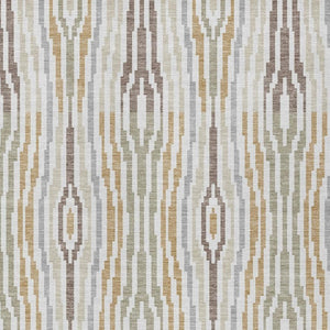 9x12 Ivory Brown Abstract Polyester Area Rug Washable for Indoor Outdoor Use