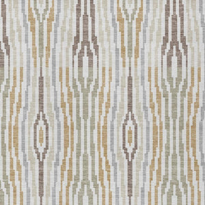 10 X 14 Abstract Ivory Brown Polyester Area Rug Washable for Indoor Outdoor Use