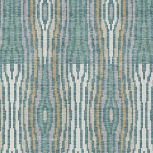 8x10 Teal Aqua Abstract Polyester Area Rug Washable Stain Resistant Indoor Outdoor