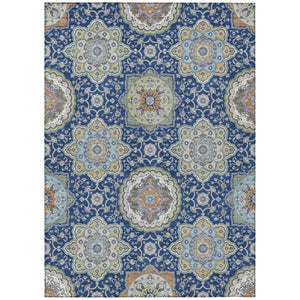 HomeRoots 10 Ft Washable Polyester Area Rug with Medallion Pattern for Patio or Living Room 735789