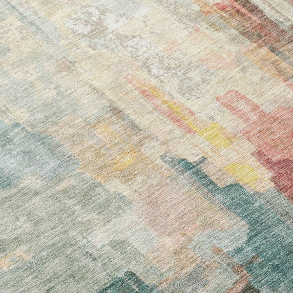 9x12 Abstract Pearl Gray Polyester Area Rug Washable for Indoor Outdoor Spaces