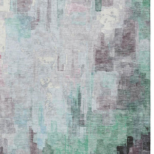 5 X 8 Abstract Polyester Area Rug Washable Indoor Outdoor Stain Resistant Decor