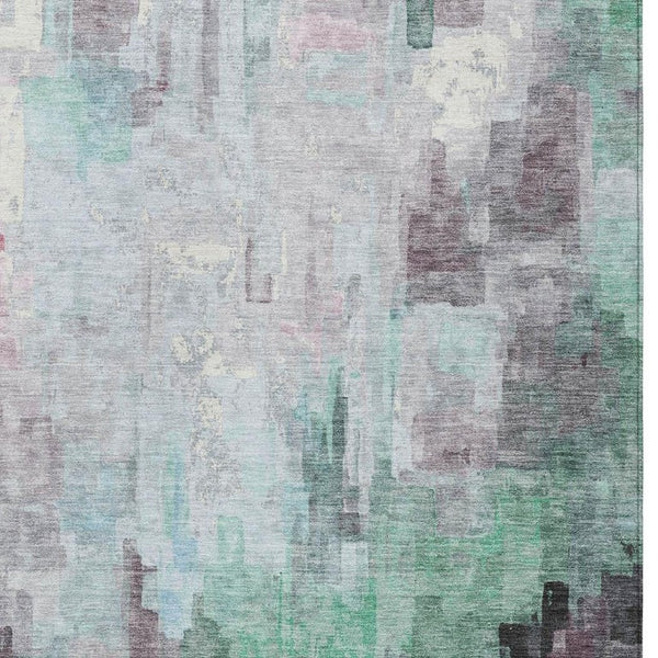 5 X 8 Abstract Polyester Area Rug Washable Indoor Outdoor Stain Resistant Decor