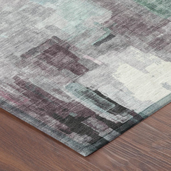 5 X 8 Abstract Polyester Area Rug Washable Indoor Outdoor Stain Resistant Decor
