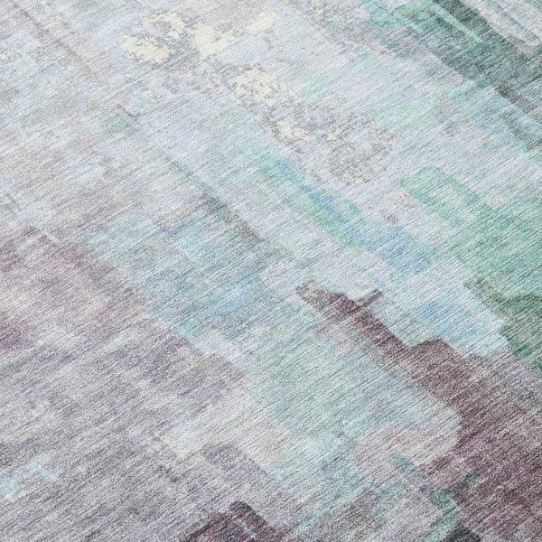 5 X 8 Abstract Polyester Area Rug Washable Indoor Outdoor Stain Resistant Decor
