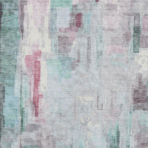 8 X 10 Abstract Polyester Area Rug Washable for Patios Porches and Living Rooms