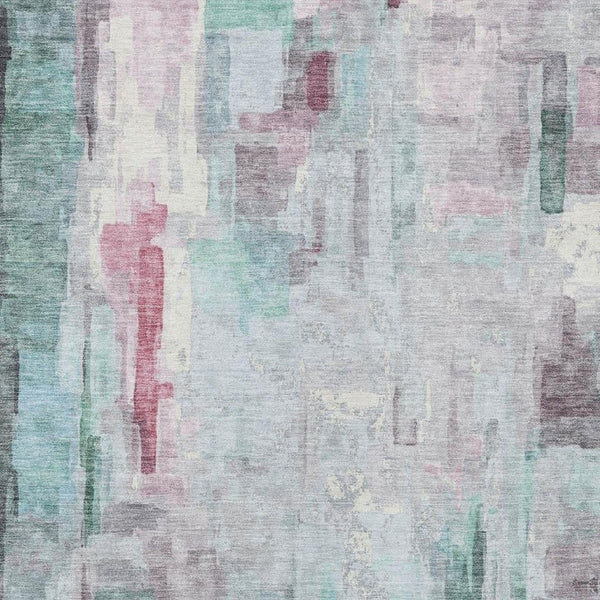 8 X 10 Abstract Polyester Area Rug Washable for Patios Porches and Living Rooms