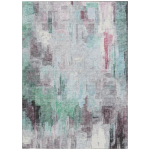 8 X 10 Abstract Polyester Area Rug Washable for Patios Porches and Living Rooms