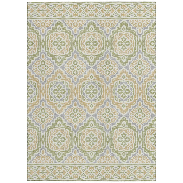 5x8 Tribal Polyester Area Rug for Indoor Outdoor Use Stain Resistant and Washable